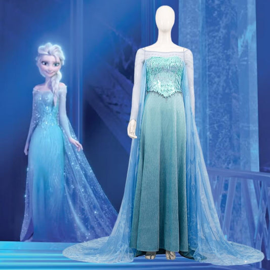 Frozen Elsa Snow Queen Dress Cosplay Costume