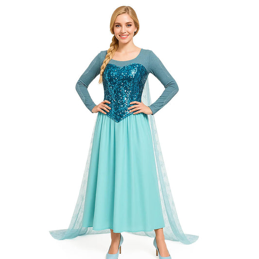 Frozen Elsa Dress Snow Queen Cosplay Costume
