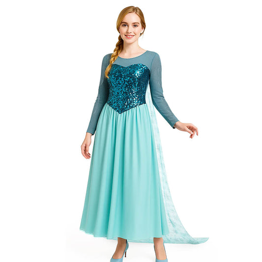Frozen Elsa Dress Snow Queen Cosplay Costume
