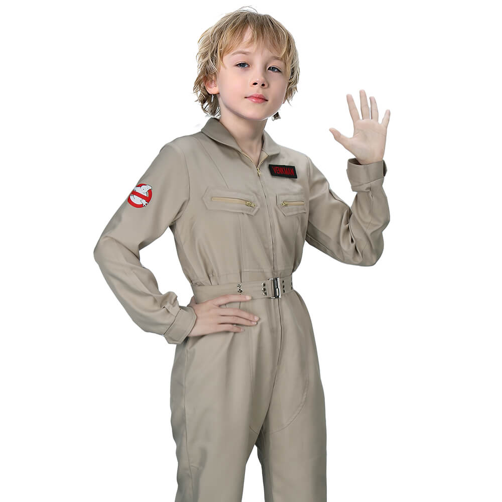 Child Ghostbusters Flight Suit Uniform Cosplay Costume