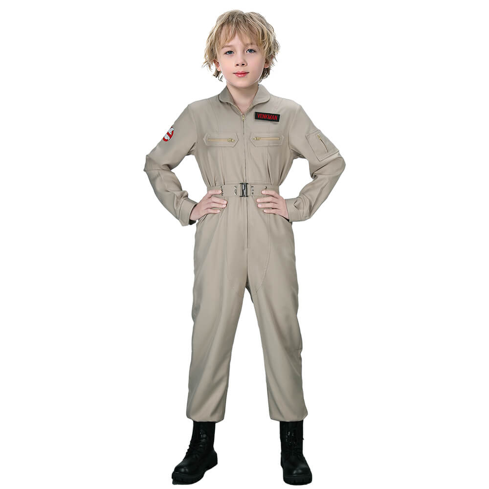 Child Ghostbusters Flight Suit Uniform Cosplay Costume