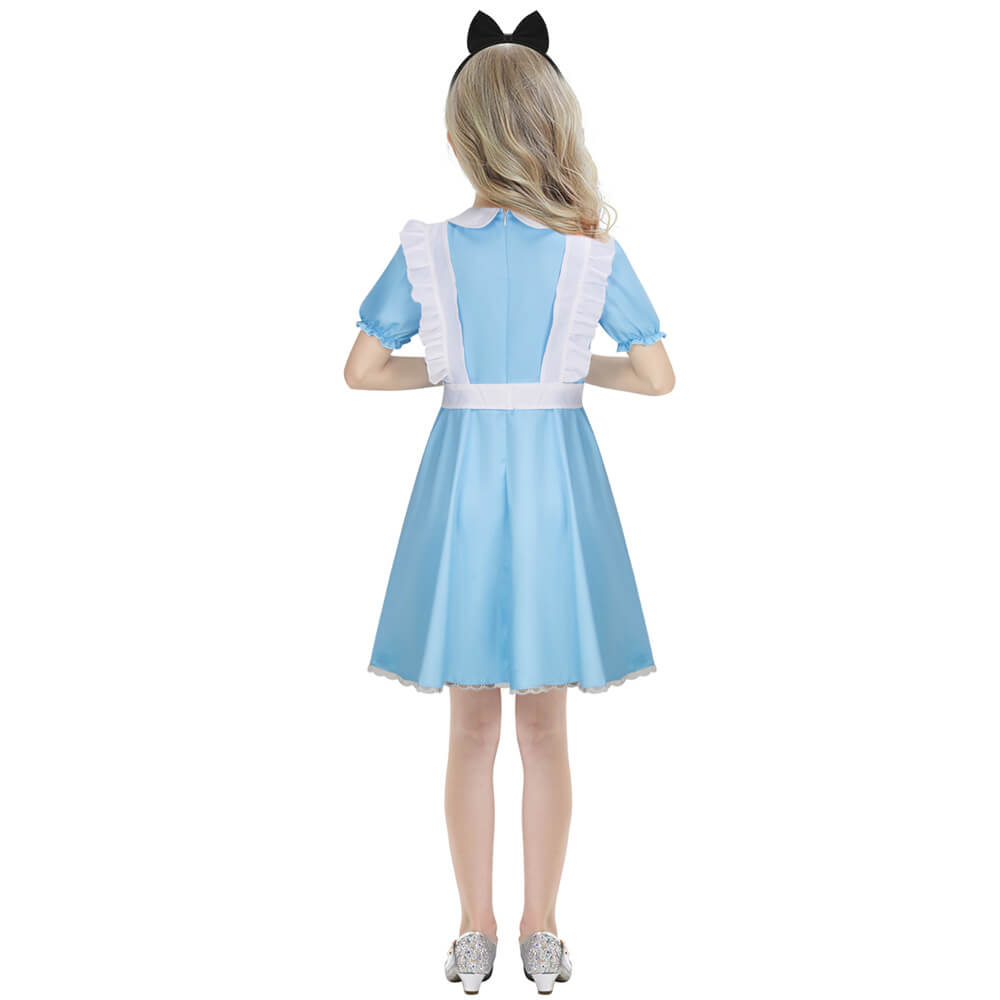 Kids Alice in Wonderland Dress Cosplay Costume Vikidoky