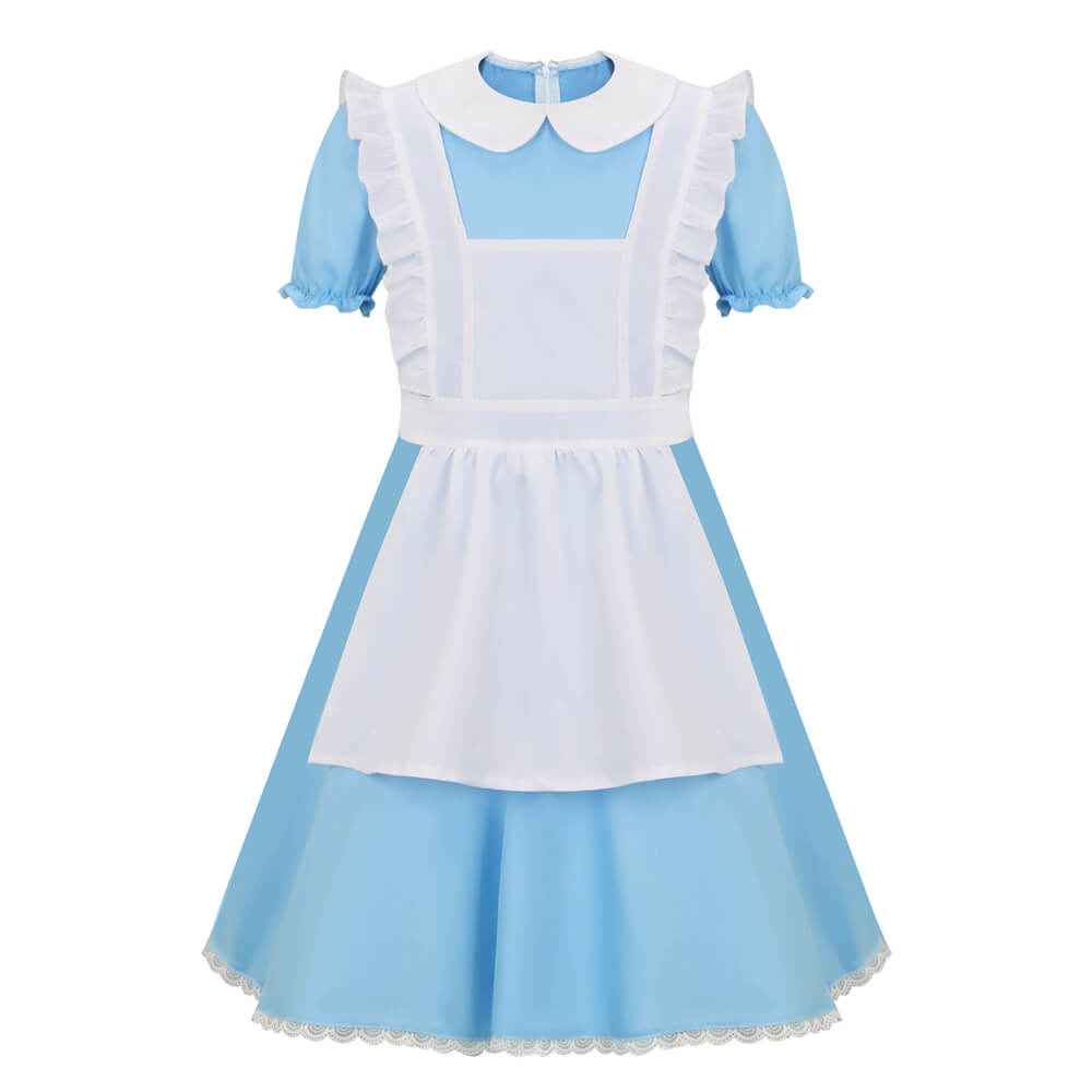 Kids Alice in Wonderland Dress Cosplay Costume Vikidoky