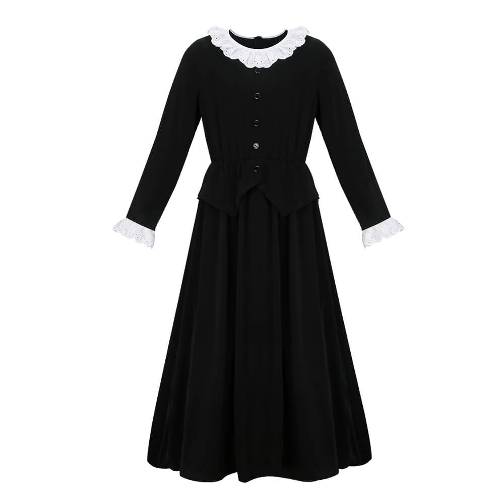 Girls Harriet Tubman Colonial Costume Black Dress