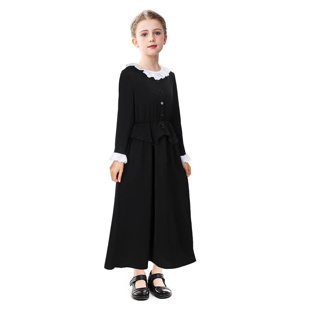 Girls Harriet Tubman Colonial Costume Black Dress