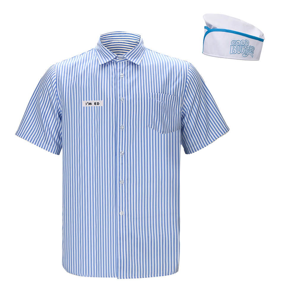 Good Burger Ed Cosplay Costume Employee Uniform Vikidoky