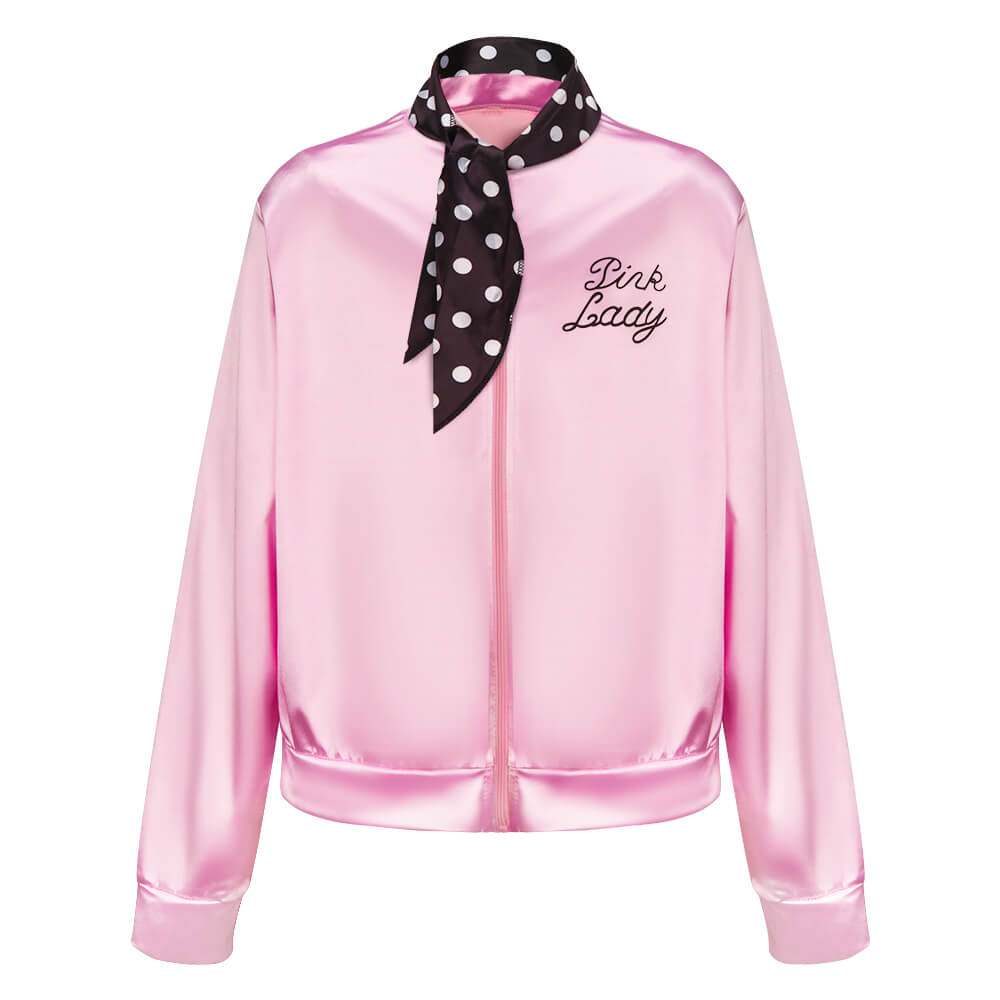 Grease 2 Pink Ladies Sandy Jacket Scarf Kids Costume Vikidoky