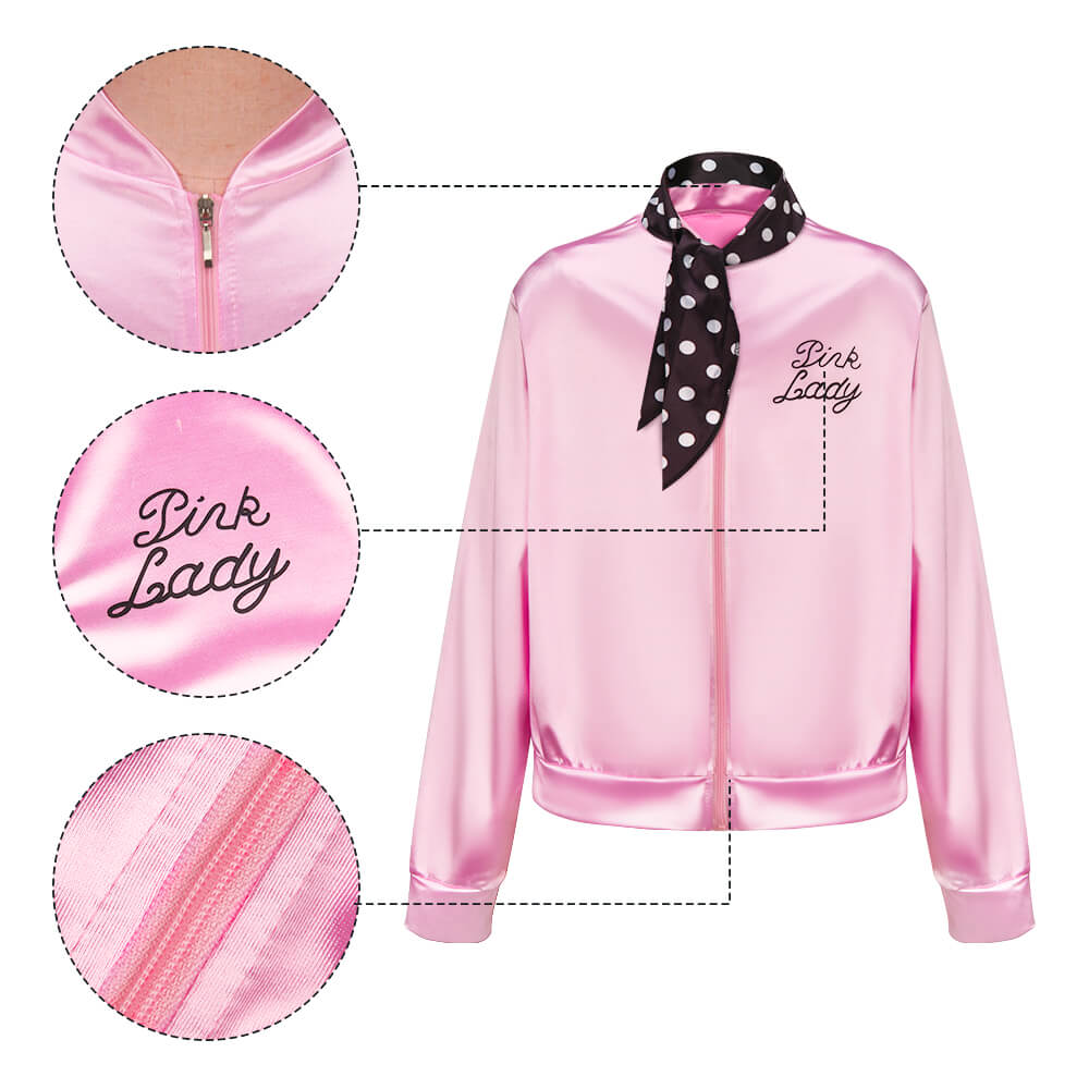 Grease 2 Pink Ladies Sandy Jacket Scarf Kids Costume