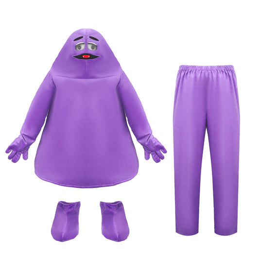 Purple Monster Grimace Cosplay Costume Party Dress Vikidoky