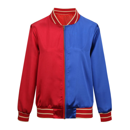 Suicide Squad Harley Quinn Red and Blue Jacket Cosplay Costume