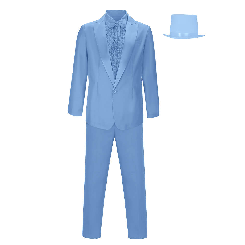 Harry Dunne Dumb and Dumber Blue Suit Cosplay Costume for Men