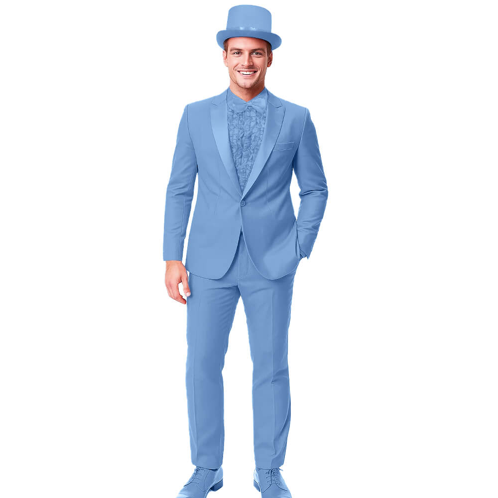 Harry Dunne Dumb and Dumber Blue Suit Cosplay Costume for Men