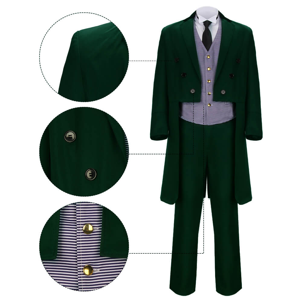 Haunted Mansion Ben Matthias Owen Wilson Cosplay Costume Uniform (S/L Ready to Ship) Vikidoky