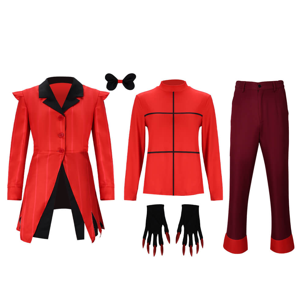 Hazbin Hotel Alastor The Radio Demon Cosplay Costume Vikidoky