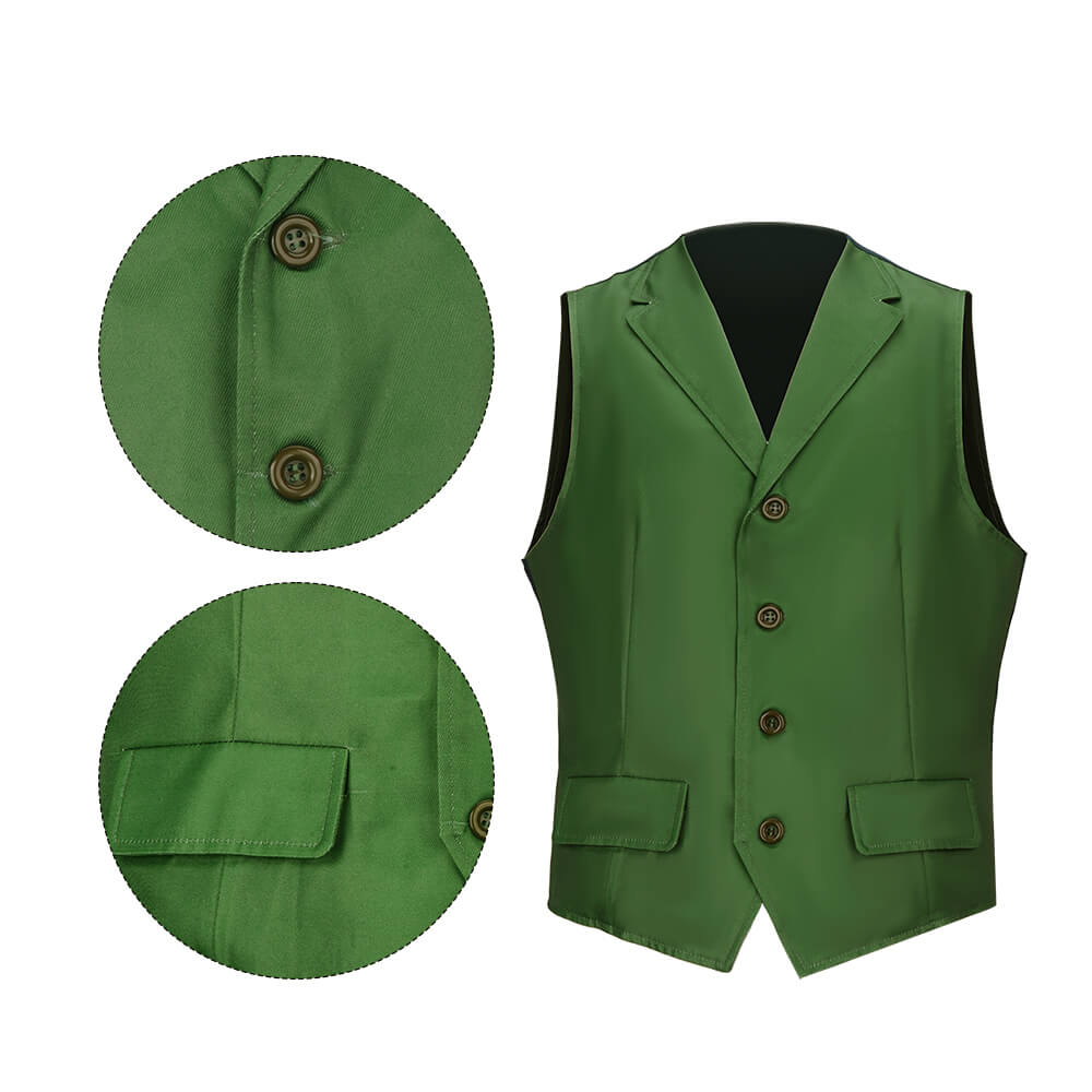Batman Dark Knight Joker Costume Heath Ledger Arthur Fleck Shirt Vest Tie Vikidoky