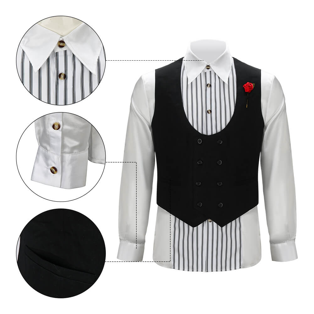 Hunger Games: The Ballad of Songbirds and Snakes Coriolanus Snow Cosplay Costume Tops Vikidoky