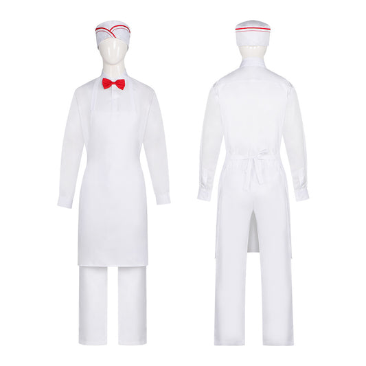 Ice Cream Man 2026 Cosplay Costume for Halloween White Uniform
