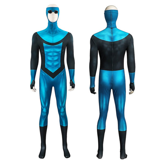 Invincible Season 3 Mark Grayson Cosplay Costume Blue Suit Style Vikidoky