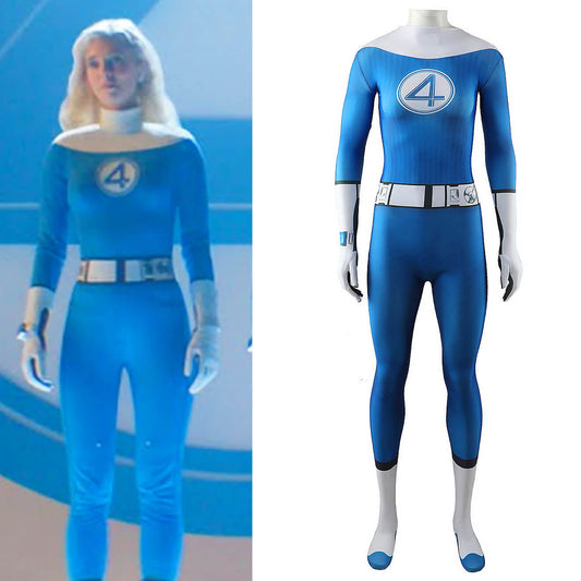 Fantastic Four First Steps Invisible Woman Cosplay Costume Sue Storm Bodysuit Vikidoky