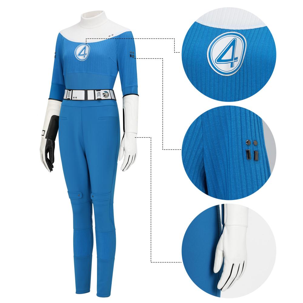 The Fantastic Four First Steps Invisible Woman Cosplay Costume Sue Storm - VikiDoky