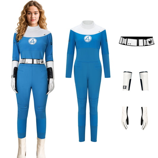 The Fantastic Four First Steps Invisible Woman Cosplay Costume Sue Storm - VikiDoky