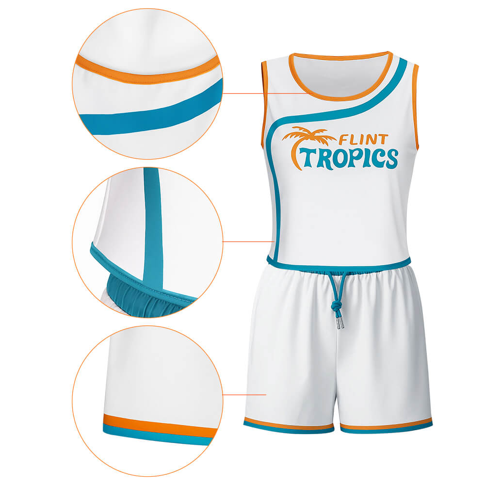 Jackie Moon Flint Tropics Cheerleader Uniform for Women Semi-Pro Cosplay Costume