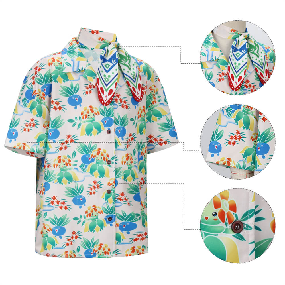 Kids Haru T-Shirt Tie Cosplay Costume Vikidoky