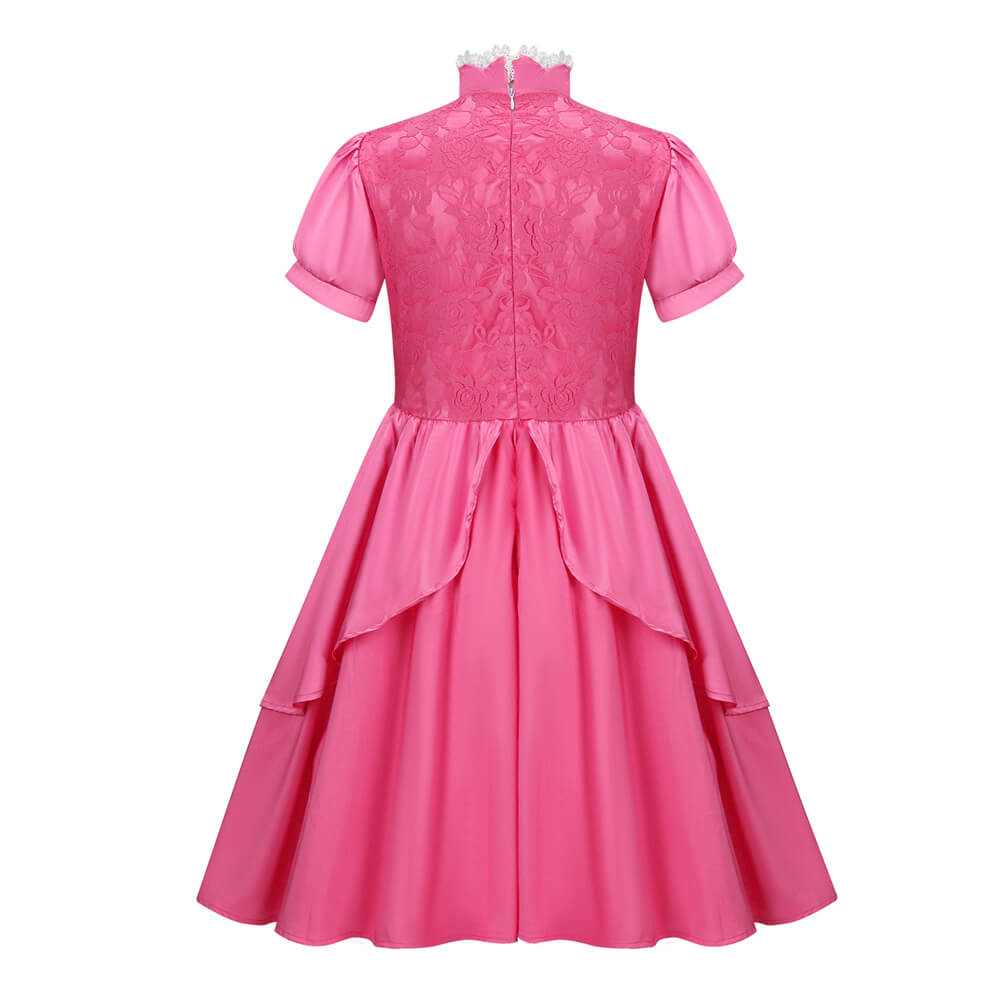 Kids Princess Peach Dress The Super Mario Bros. Movie Cospkay Costume