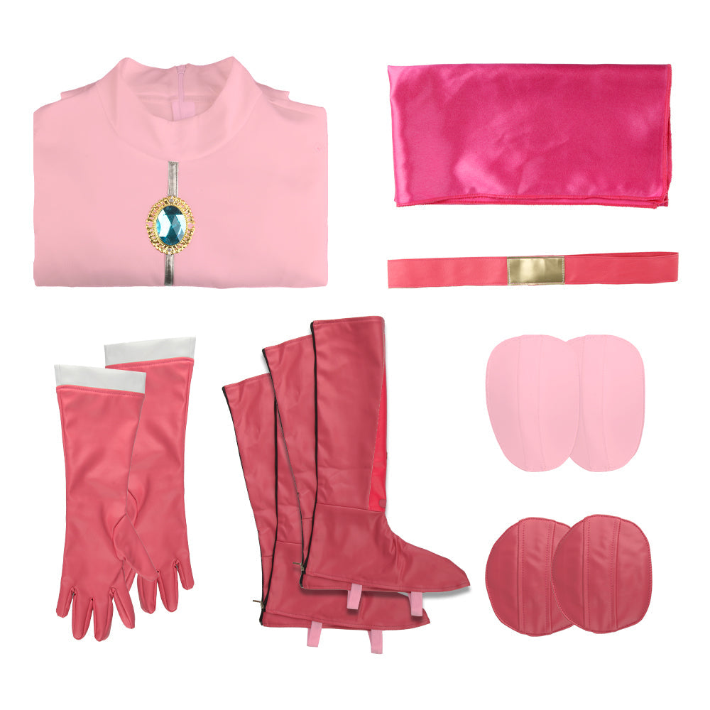 Princess Peach Racing Costume Cosplay for Kids The Super Mario Bros. Movie (Ready to Ship) Vikidoky