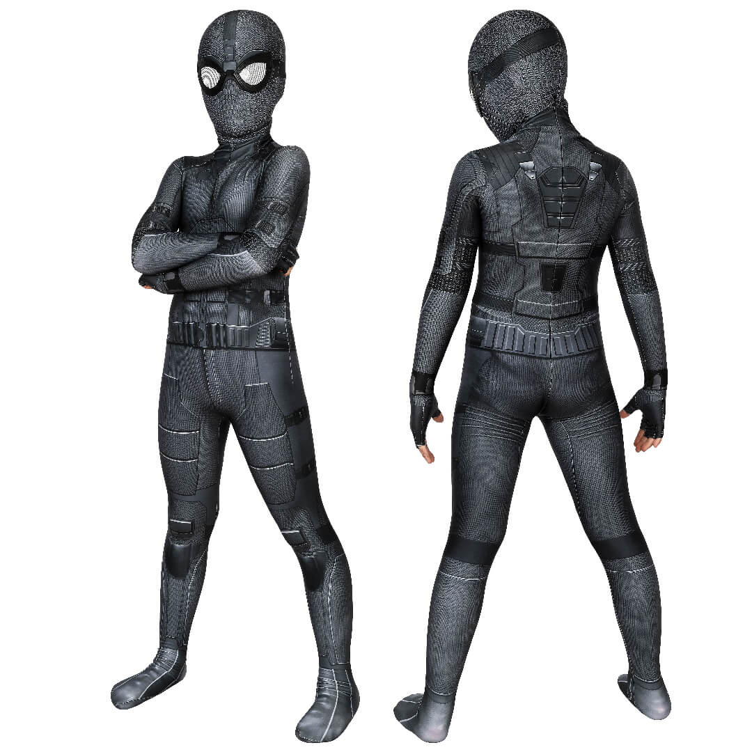 Spider-Man Far From Home Night Monkey Cosplay Costume Stealth Suit for Kids Vikidoky