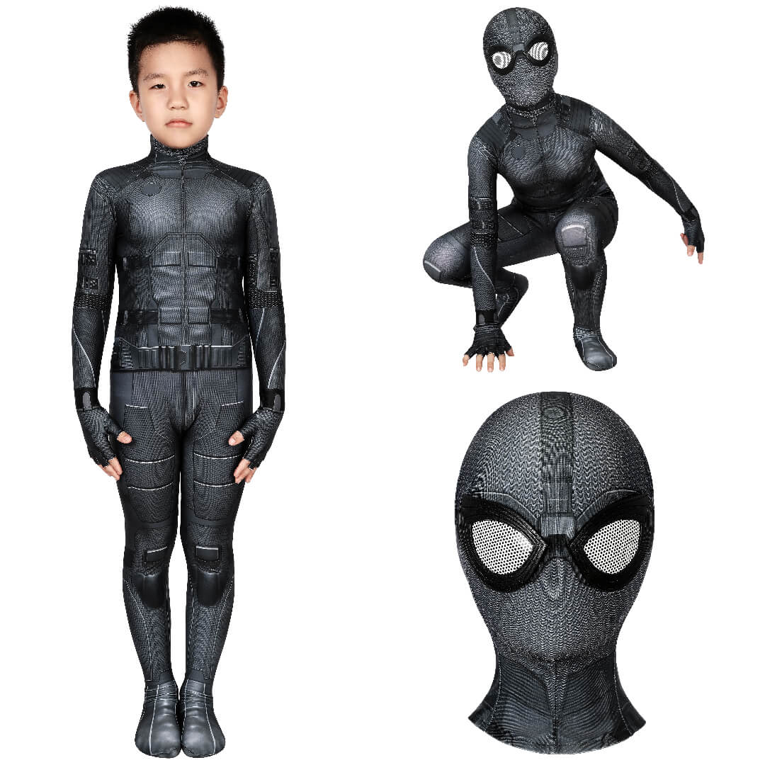Spider-Man Far From Home Night Monkey Cosplay Costume Stealth Suit for Kids Vikidoky