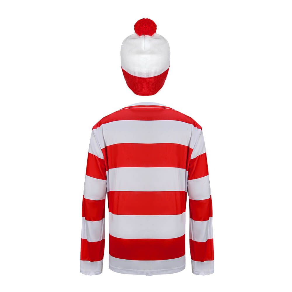 Child Where's Waldo Wally Cosplay Costume Vikidoky