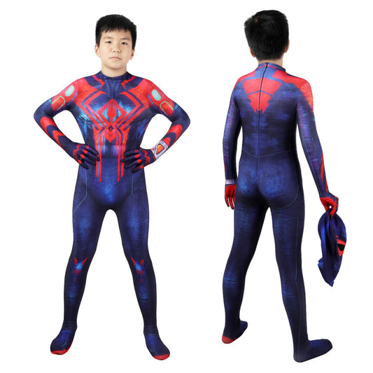 Across the Spider-Verse Spiderman 2099 Cosplay Costume For Kids Vikidoky