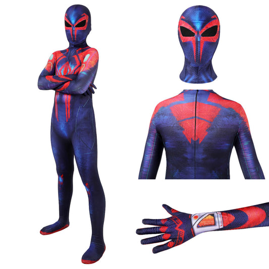 Across the Spider-Verse Spiderman 2099 Cosplay Costume For Kids Vikidoky
