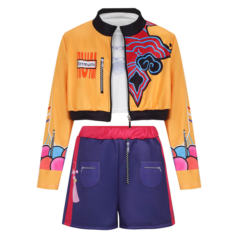 Child Kpop Demon Hunters Rumi Cosplay Costume Kids Fancy Dress