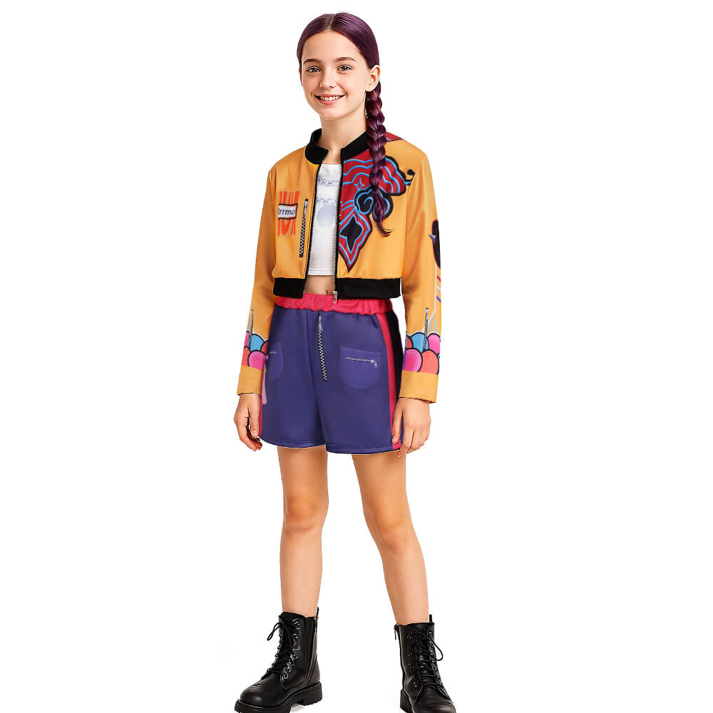 Child Kpop Demon Hunters Rumi Cosplay Costume Kids Fancy Dress