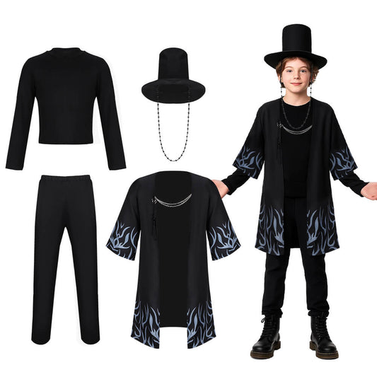 Child Kpop Demon Hunters The Saja Boys Jinu Cosplay Costume Demon Suit