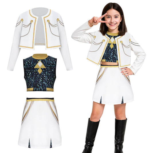 Child Kpop Demon Hunters Zoey Golden Stage Outfits Cosplay Costume Fancy Dress