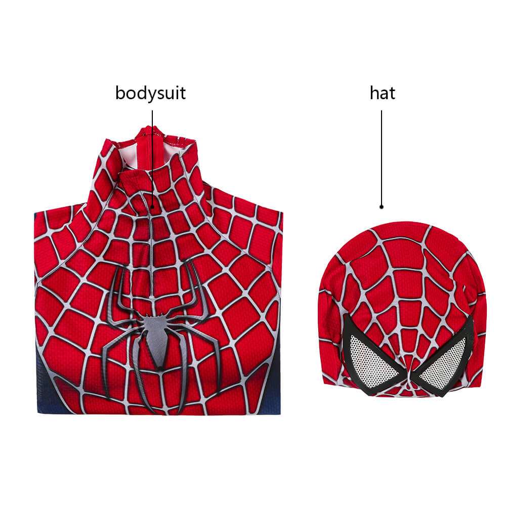 Spider-Man 2 Tobey Maguire Jumpsuit Cosplay Costume For Kids Vikidoky