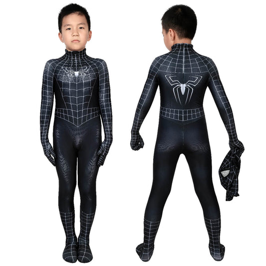 Spider-Man 3 Venom Eddie Brock Cosplay Costume For Kids Vikidoky