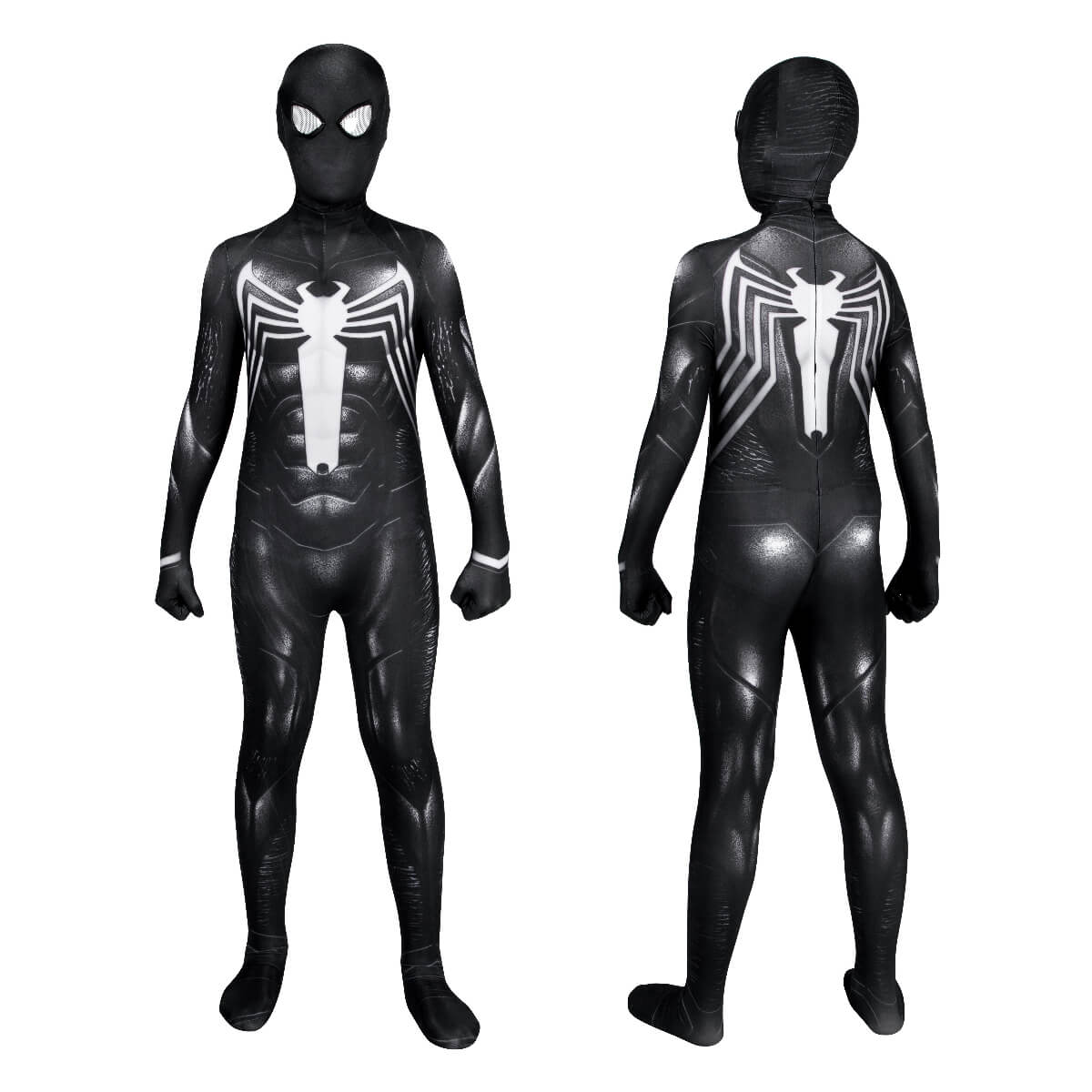 Spider-Man 2 Symbiote Black Suit Cosplay Costume For Kids Vikidoky