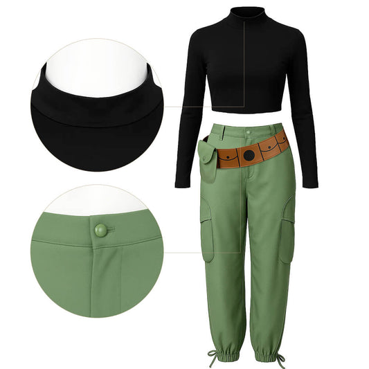 Kim Possible Cosplay Costume Classic Suit - VikiDoky