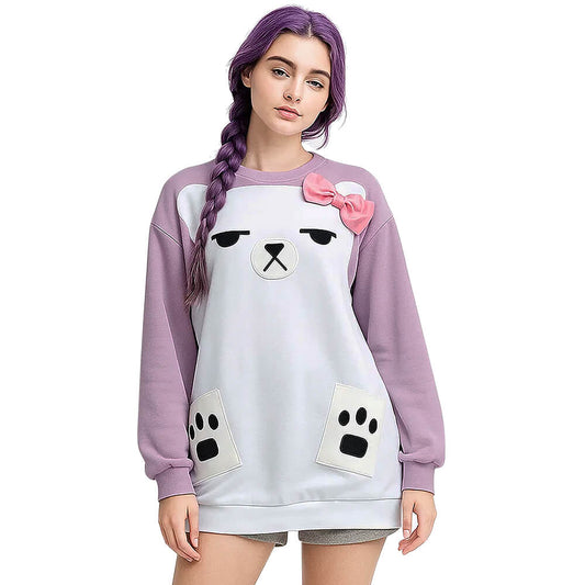 Kpop Demon Hunters Mira Bear Pajamas Hoodie Cosplay Costume (XS-XL Ready to Ship)