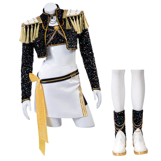 Kpop Demon Hunters Mira Cosplay Costume Golden Stage Outfits