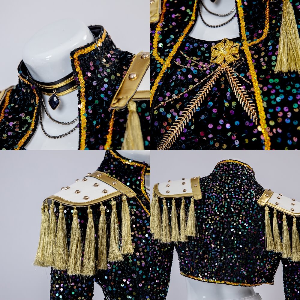 Kpop Demon Hunters Mira Cosplay Costume Golden Stage Outfits