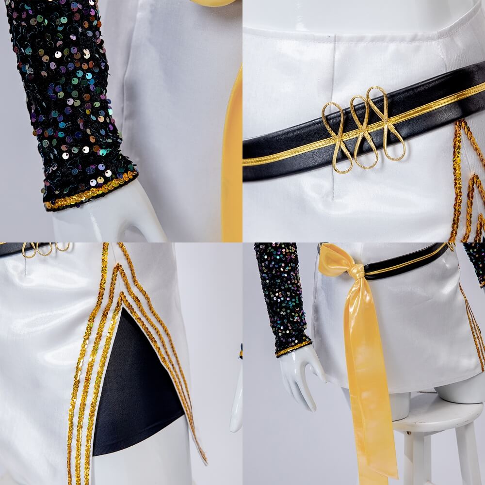 Kpop Demon Hunters Mira Cosplay Costume Golden Stage Outfits