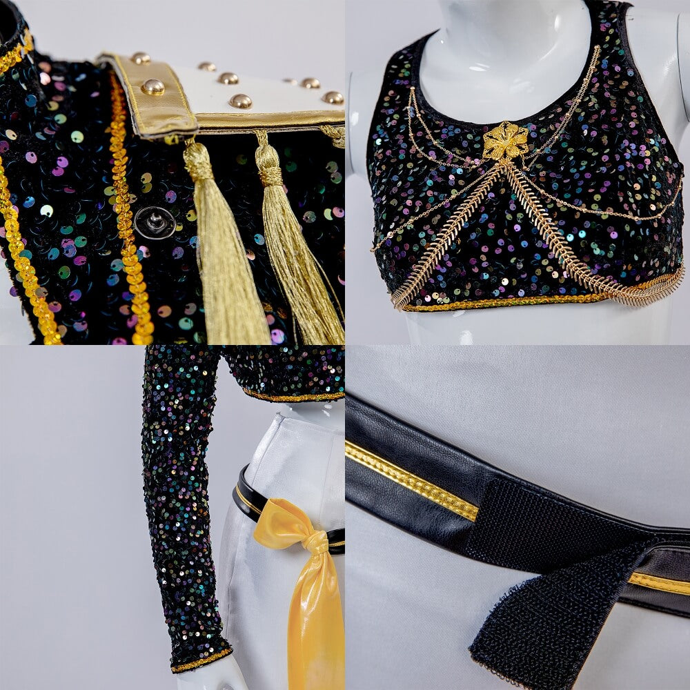 Kpop Demon Hunters Mira Cosplay Costume Golden Stage Outfits
