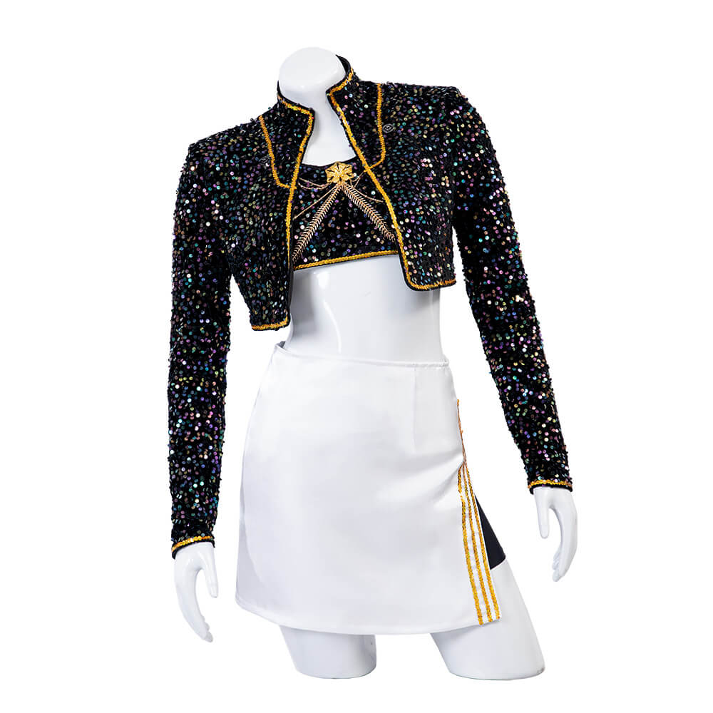 Kpop Demon Hunters Mira Cosplay Costume Golden Stage Outfits