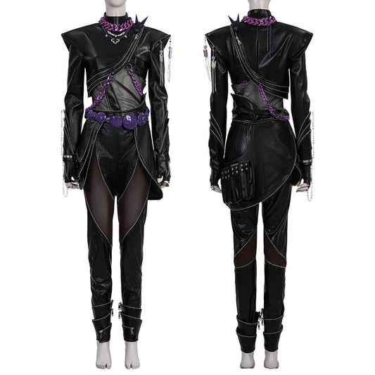Kpop Demon Hunters Rumi Cosplay Costume Black Battle Suit
