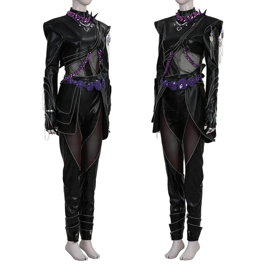Kpop Demon Hunters Rumi Cosplay Costume Black Battle Suit